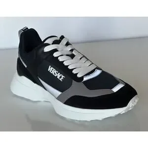 Versace | Shoes | Versace Medusa Mens Dark Bluegray Sneakers  display picture 2